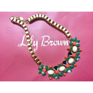 リリーブラウン(Lily Brown)のLilyBrown ビジューネックレス(ネックレス)