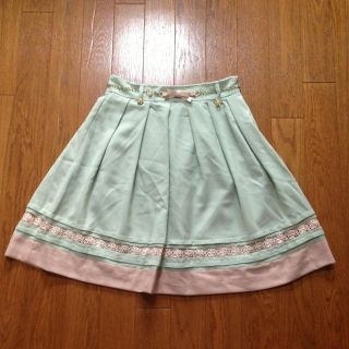 プライムパターン(PRIME PATTERN)の🎀レースバイカラースカート🎀(ひざ丈スカート)