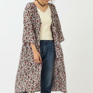 アナザーエディション(ANOTHER EDITION)の最終値下げ♡ アナザーエディション 花柄 ガウン 羽織り ワンピース(ひざ丈ワンピース)