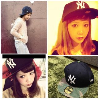 ニューエラー(NEW ERA)の田中里奈着用 ニューエラ キャップ 迷彩 カモフラ 美品(キャップ)