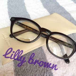 リリーブラウン(Lily Brown)のLilybrown ボストンメガネ 黒(サングラス/メガネ)