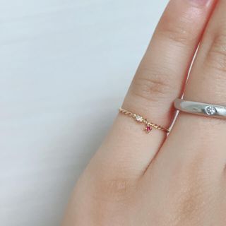 e.m. ピンキーリング ルビー ダイヤモンドの通販 by sayaka|ラクマ