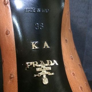 プラダ(PRADA)の美品♡ プラダ オーストリッチ 訳あり(ハイヒール/パンプス)