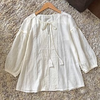 ビームス(BEAMS)のBEAMS シルクコットンボリューム落ち袖プルオーバー(シャツ/ブラウス(長袖/七分))