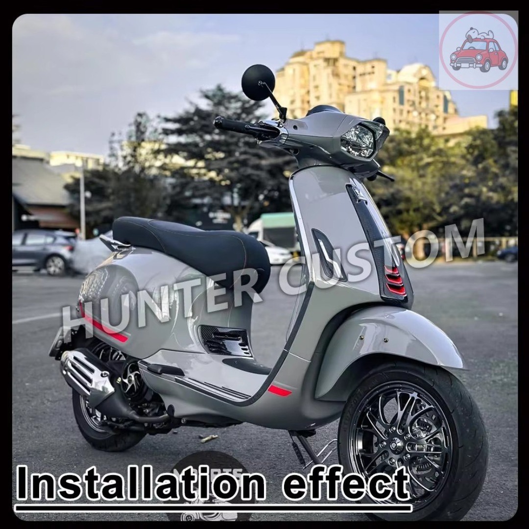 レトロラウンド ミラー ベスパ 946 プリマベーラ Sprint150 GTV   Elettrica Sei Giorni 自動車/バイクのバイク(パーツ)の商品写真