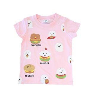 【在庫セール】チークルーム おばけバーガーTシャツ ピンク