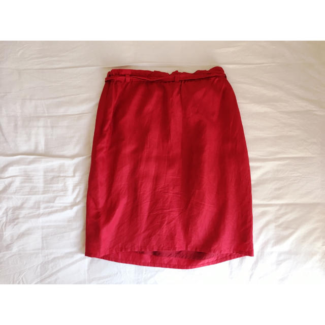 DES PRES(デプレ)の🌹DES PRES真紅のリネン混スカート🌹 レディースのスカート(ひざ丈スカート)の商品写真