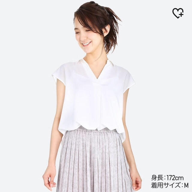 UNIQLO(ユニクロ)のレーヨンエアリーフレンチスリーブブラウス レディースのトップス(シャツ/ブラウス(半袖/袖なし))の商品写真