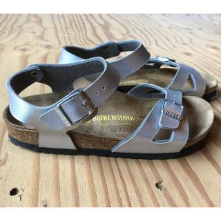 ビルケンシュトック(BIRKENSTOCK)のビルケンシュトック リオ　38  シルバー(サンダル)