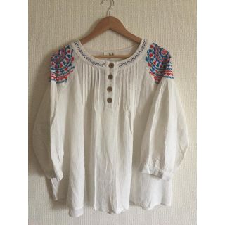 チチカカ(titicaca)の刺繍コットンブラウス(シャツ/ブラウス(長袖/七分))