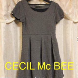 セシルマクビー(CECIL McBEE)の【未使用】CECIL Mc BEE♡ツイード半袖ワンピース(ミニワンピース)