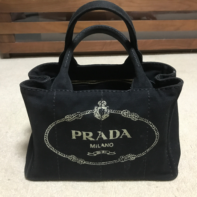 美品❤️PRADA カナパ　2way トートバッグ　BLACK箱なし布袋あり