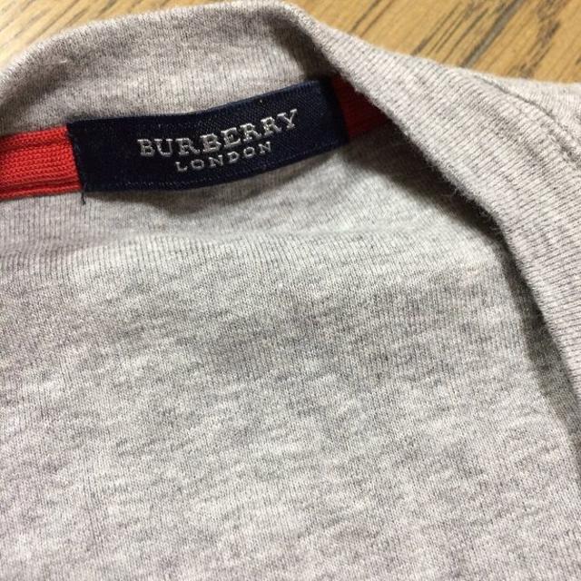 BURBERRY(バーバリー)の美品BURBERRY 刺入りVネックカットソー　日本製　バーバリー メンズのトップス(Tシャツ/カットソー(半袖/袖なし))の商品写真