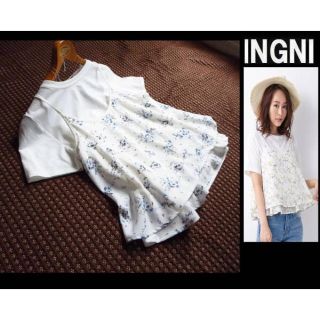 イング(INGNI)の新品★INGNIイング花柄キャミ＋Ｔシャツ／Ａ(Tシャツ(半袖/袖なし))