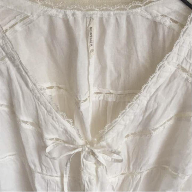 MERVEILLE H.(メルベイユアッシュ)のメルベイユアッシュ ガーゼトップス レディースのトップス(Tシャツ(半袖/袖なし))の商品写真