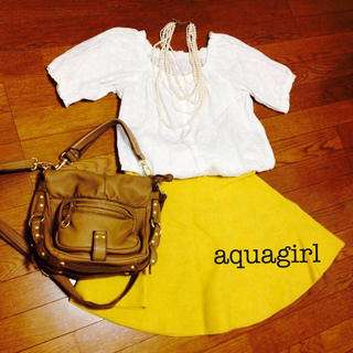 アクアガール(aquagirl)の【aquagirl】ニットフレアスカート(ひざ丈スカート)