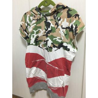 カウイジャミール(KAWI JAMELE)の迷彩ボーダーパーカー(Tシャツ(半袖/袖なし))