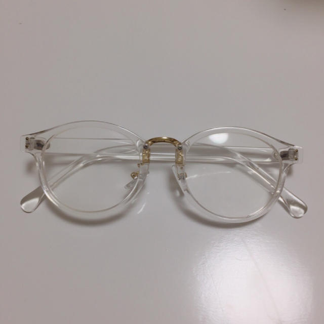 クリア透明メガネ レディースのファッション小物(サングラス/メガネ)の商品写真