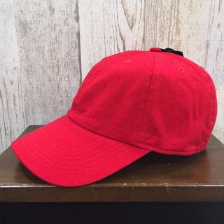 ラルフローレン(Ralph Lauren)の送料無料 無地 赤 6パネル キャップ ダンス 釣り ゴルフ ポロ 帽子 red(キャップ)