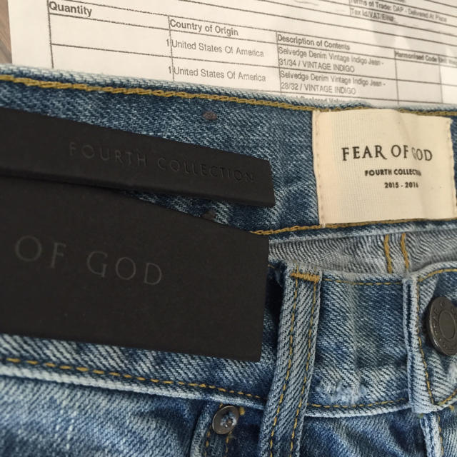 FEAR OF GOD 4TH DENIM 31 デニムパンツ インディゴ
