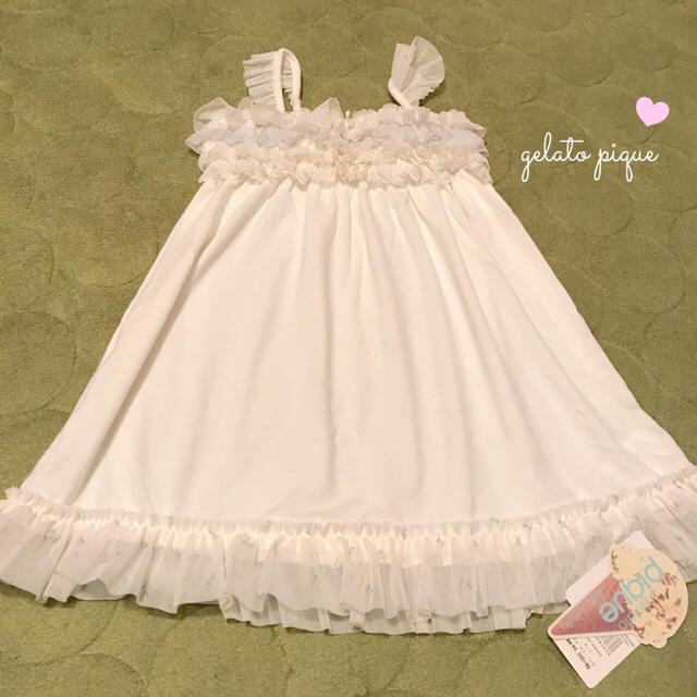 gelato pique(ジェラートピケ)のジェラピケ ベビー フリル ドレス90〜100 キッズ/ベビー/マタニティのキッズ服女の子用(90cm~)(ワンピース)の商品写真