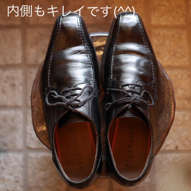 ELLE(エル)のELLE 本革靴 26.5cm EEE ブラック メンズの靴/シューズ(ドレス/ビジネス)の商品写真