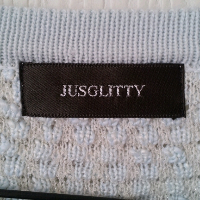 JUSGLITTY(ジャスグリッティー)のﾎﾟｹｯﾄﾋﾞｼﾞｭｰｶｰﾃﾞ★ レディースのトップス(カーディガン)の商品写真
