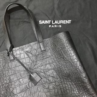 サンローラン(Saint Laurent)の【新品未使用】サンローラン トートバッグ(ブラック/クロコダイルエンボスレザー)(トートバッグ)