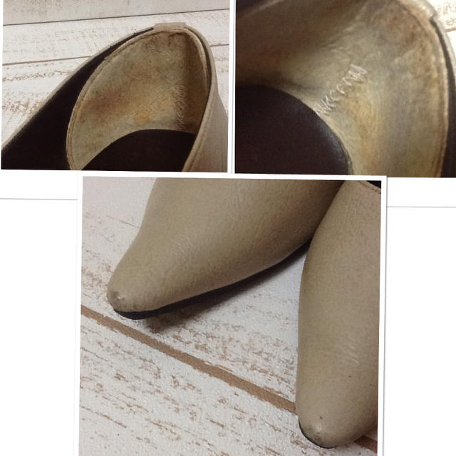 ☆アーモンドトゥパンプス☆ベージュ☆23cm レディースの靴/シューズ(ハイヒール/パンプス)の商品写真