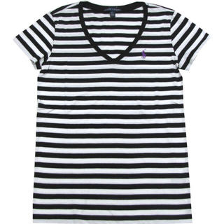 Polo Ralph Lauren Ralph Lauren Vネックボーダーtシャツ Black White の通販 By Ny S Shop ポロラルフローレンならラクマ