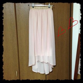 スパンコール付きアシメスカート(ロングスカート)
