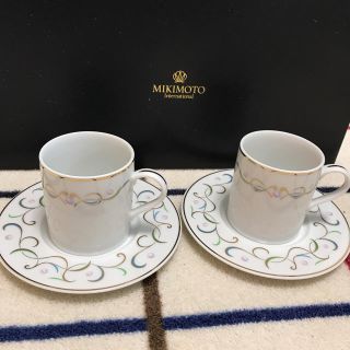 ミキモト(MIKIMOTO)の新品未使用 ミキモト コーヒーカップペア カップアンドソーサー(グラス/カップ)