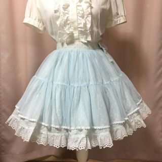 アンジェリックプリティー(Angelic Pretty)のangelicpretty♡ドットチュールsk(ひざ丈スカート)