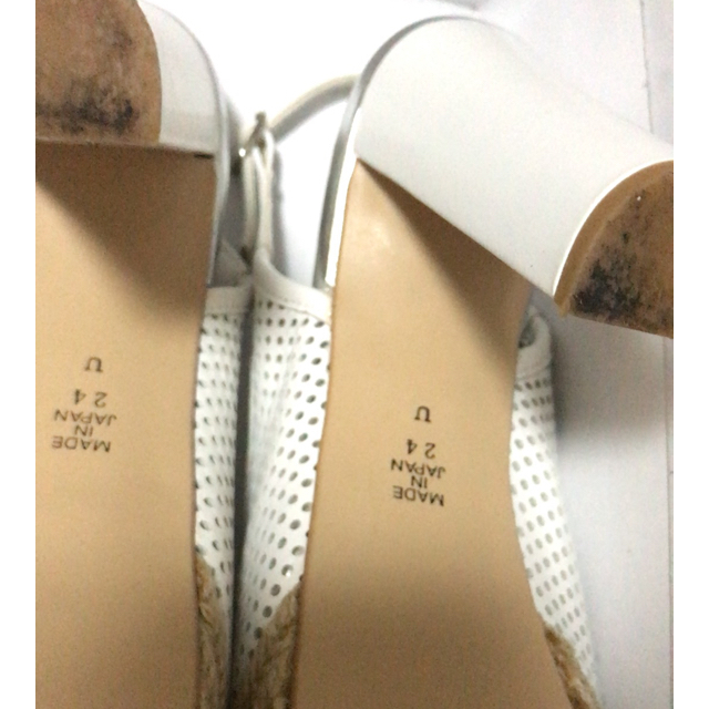 DIANA(ダイアナ)のダイアナ パンチングストラップサンダル 白 24cm レディースの靴/シューズ(サンダル)の商品写真