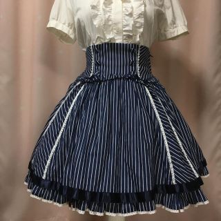 アンジェリックプリティー(Angelic Pretty)のangelicpretty♡ストライプハイウエストsk(ひざ丈スカート)