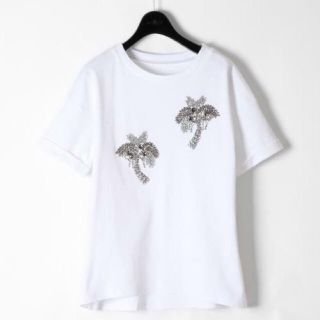 グレースコンチネンタル(GRACE CONTINENTAL)の今期GRACE CONTINENTAL パーム刺繍Tシャツ ¥25,920税込(Tシャツ(半袖/袖なし))