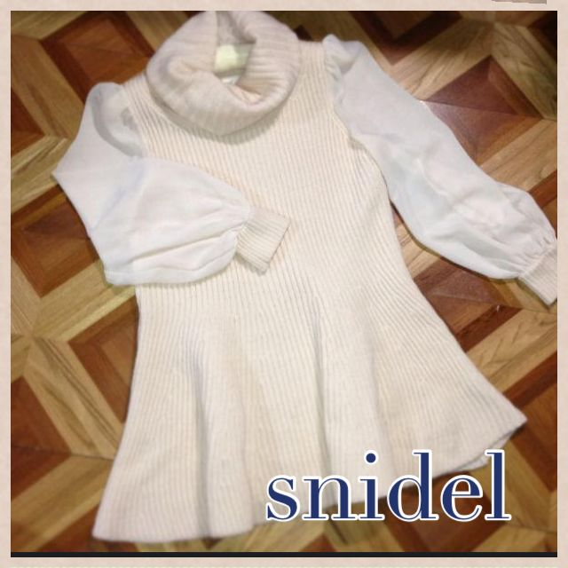 snidel シフォンスリーブワンピ