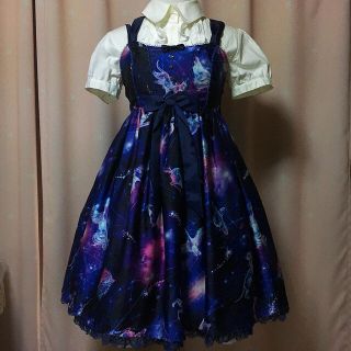 アンジェリックプリティー(Angelic Pretty)のドリーミープラネタリウム☆jskヘアクリップセット(ひざ丈ワンピース)