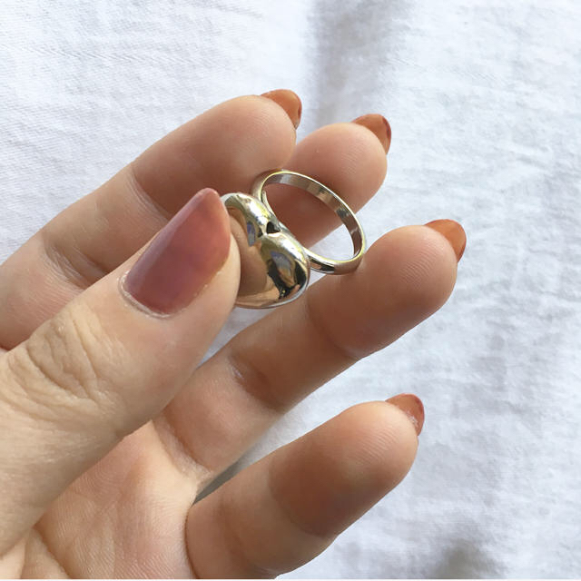 【大人気リング残りわずか】silver heart ring ハンドメイドのアクセサリー(リング)の商品写真