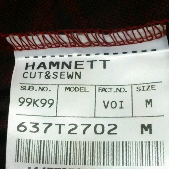 HAMNETT(ハムネット)のHAMNETT 長袖シャツ チェック柄 M レディースのトップス(シャツ/ブラウス(長袖/七分))の商品写真