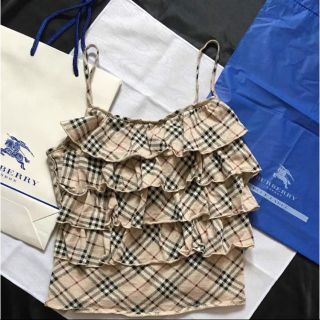 バーバリー(BURBERRY)のバーバリーブルーレーベル フリルキャミソール(キャミソール)