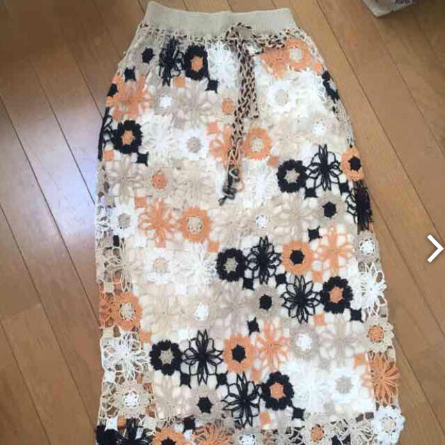 DouDou(ドゥドゥ)のレース かぎ編み スカート doudou レディースのスカート(ロングスカート)の商品写真