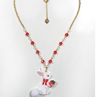 アンジェリックプリティー(Angelic Pretty)の【新品】ribbon berry bunny アクセサリー6月末まで(ネックレス)