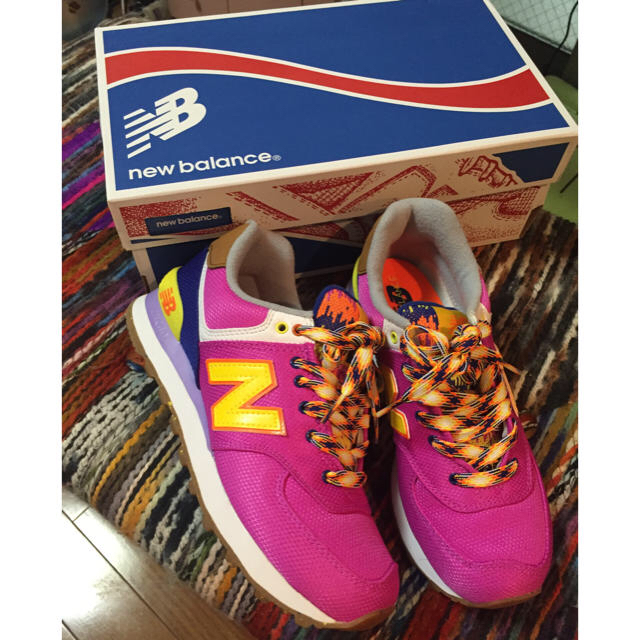 New Balance(ニューバランス)の新品 23.5cm ニューバランス パープル イエーロ スニーカー レディースの靴/シューズ(スニーカー)の商品写真