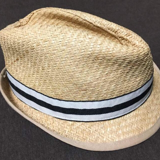 FRED PERRY(フレッドペリー)のフレッドペリー ストローハット 麦わら帽子 Mサイズ 中古 メンズの帽子(その他)の商品写真