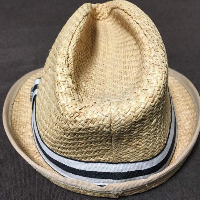 FRED PERRY(フレッドペリー)のフレッドペリー ストローハット 麦わら帽子 Mサイズ 中古 メンズの帽子(その他)の商品写真