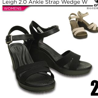 クロックス(crocs)のクロックス☆leigh2.0 ankle strap wedge(サンダル)