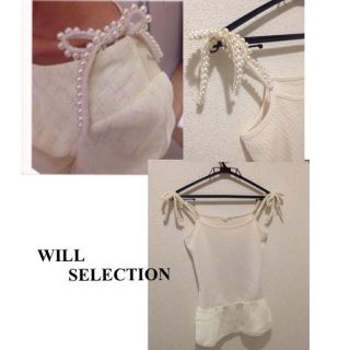 ウィルセレクション(WILLSELECTION)のウィルセレクション パール リボン キャミソール WILL SELECTION(キャミソール)