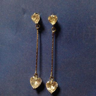 ハートピアスネックレス☆セット(ピアス)