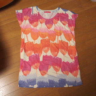 グラニフ(Design Tshirts Store graniph)の☆haru様専用☆淡い色合いが素敵なチューリップ柄ワンピース/グラニフ(ミニワンピース)